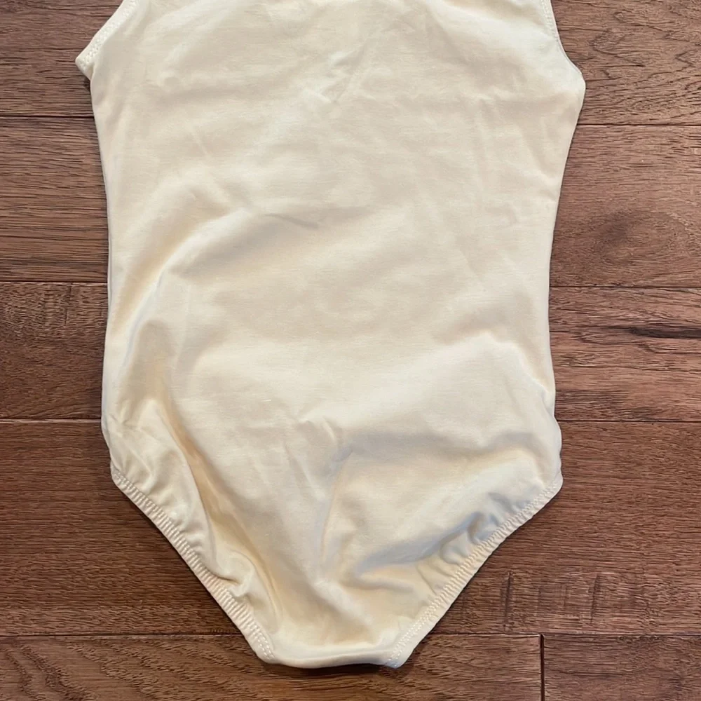 Dancina Girls Sleeveless Leotard - Size 8 - Beige